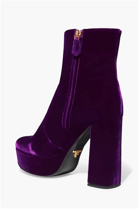 prada sport platform velvet boots|thigh high prada boots.